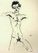 Nude Self Portrait, Egon Schiele